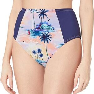 Hobie Women's Standard High Waist Hipster Bikini Swimsuit Bottom Island Dream